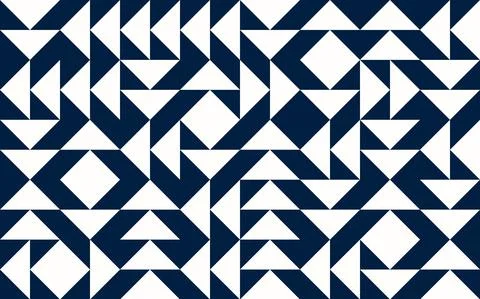 Simple geometric vector pattern. Bright color palette. Stock Illustration