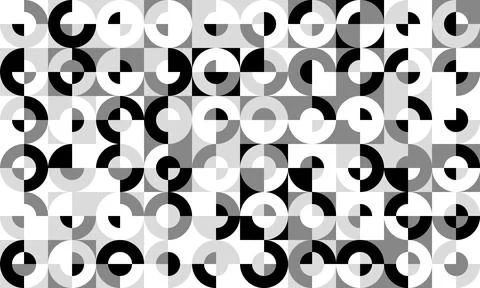 Simple geometric vector pattern. Bright color palette. Stock Illustration