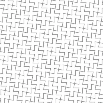 Simple geometric vector pattern - gray crosses 스톡 일러스트