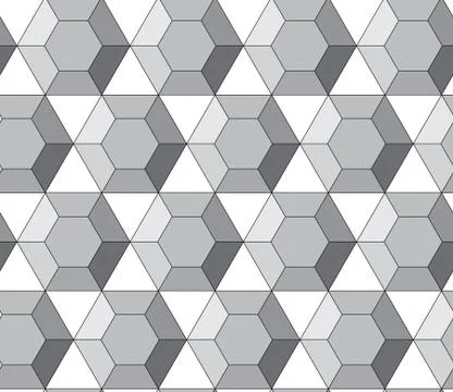 Simple geometric vector pattern - hexagonal diamonds Stock Illustration