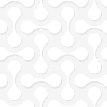 Simple geometric vector pattern. white figures with shadows on light gray bac 스톡 일러스트