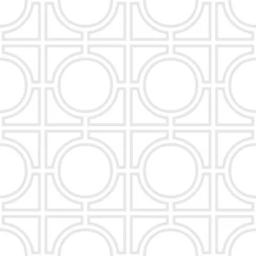 Simple geometric vector seampess pattern - Gray outlines on white background Stock Illustration