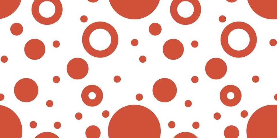 Simple geometrical bubbles circle seamless pattern summer spring minimalistic Stock Illustration