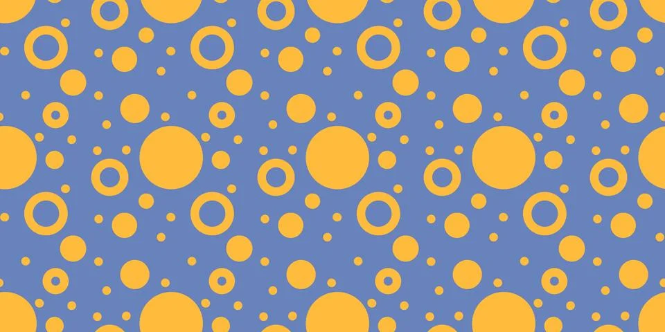 Simple geometrical bubbles circle seamless pattern summer spring minimalistic Stock Illustration