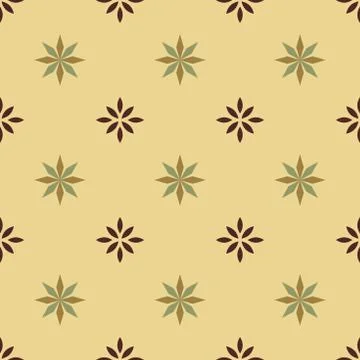 Simple geometrical flower seamless pattern- fabric design collections Illustrazione stock