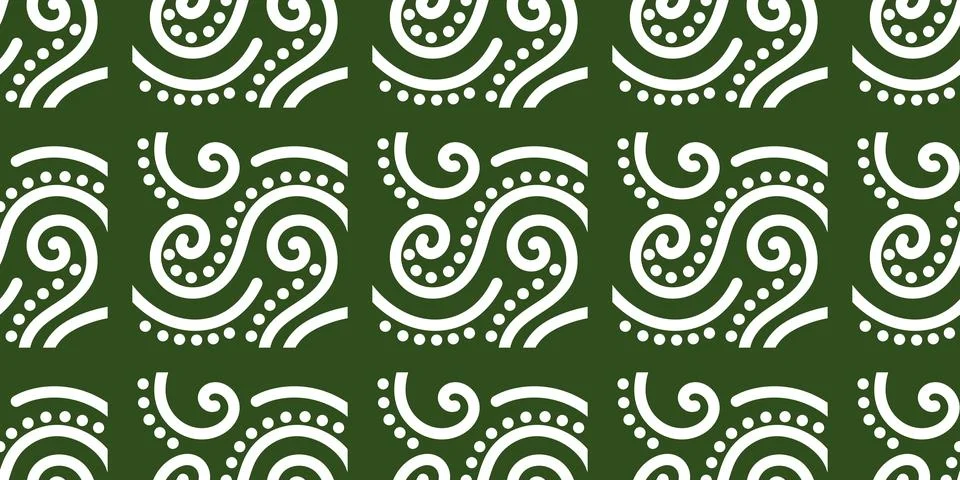 Simple geometrical white seamless pattern and colourful background print Illustrazione stock