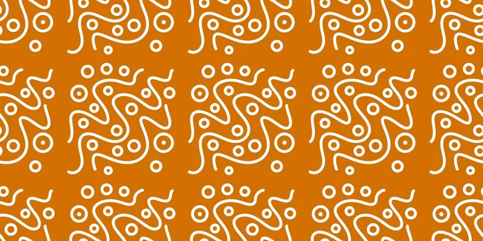 Simple geometrical white seamless pattern and colourful background print Stock Illustration