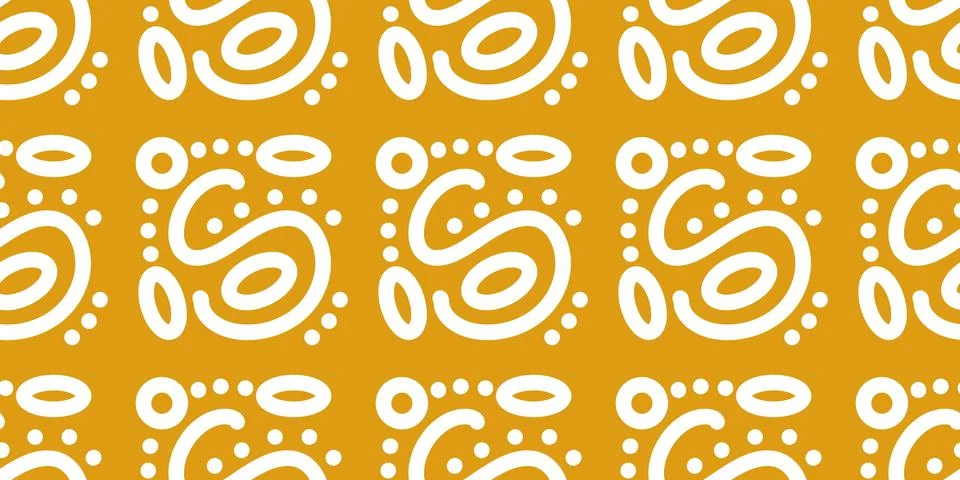 Simple geometrical white seamless pattern and colourful background print Illustrazione stock