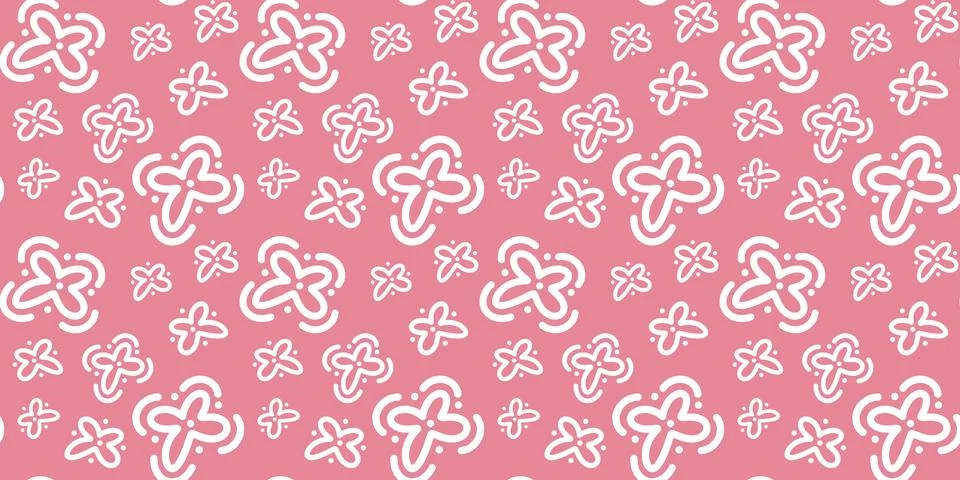 Simple geometrical white seamless pattern and colourful background print Stock Illustration