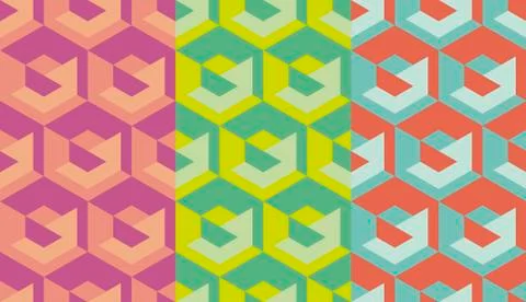 Simple geometry seamless pattern Illustrazione stock