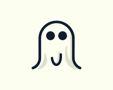Simple ghost icon in halloween concept illustration Stock Illustration