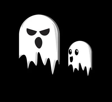 Simple ghost icons, vector graphic illustration flat ghost icons, can be used fo Stock Illustration