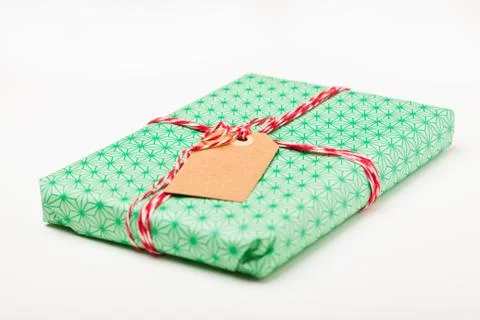 Simple gift with tag Foto stock