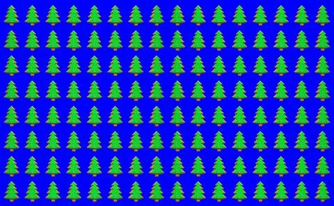 Simple Gingerbread Christmas Tree Seamless Patterns. Green Tree Isolated on a Stock Illustration