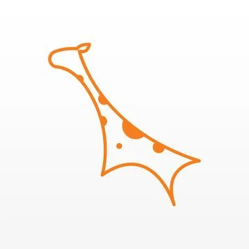 Simple giraffe logo design template Stock Illustration