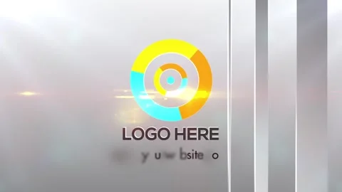 Simple Glass Bars Logo V1 After Effects stock