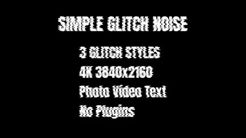 Simple Glitch Noise Text Template Stock After Effects