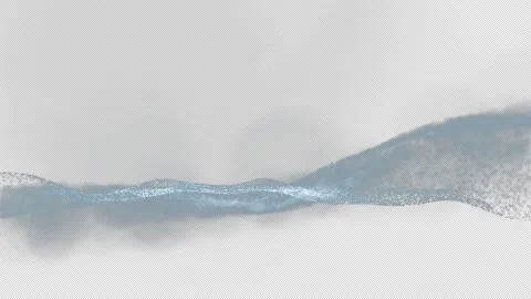 Simple glitter light blue particles stage, isolated transparent background. Stock Footage 242973942