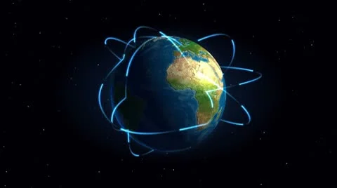 Simple Global Network - seamless loop Stock Footage 10715182