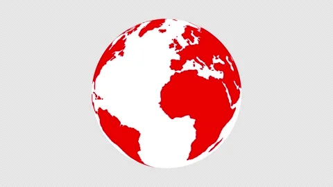 Simple Globe 3 Transparent Background Alpha Channel Stock Footage 235813142