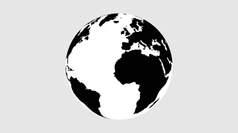 Simple Globe 4 Transparent Background Alpha Channel Stock Footage 235813095