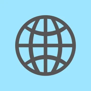 Simple Globe Icon Stock Illustration