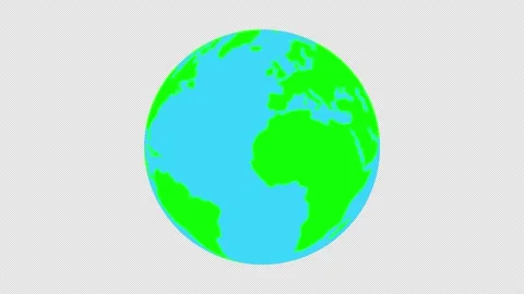 Simple Globe Transparent Background Alpha Channel Stock Footage 235813156