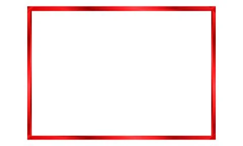 Simple Glossy Red Border Frame for Photo and Certificate Template Design Stock Illustration