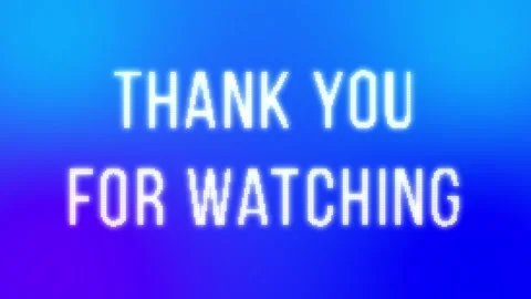 Simple glowing animated thank you for watching text or title for you social  Video stock 333840927