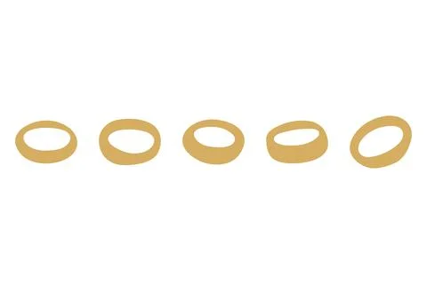 Simple gold bracelet design set Stock Illustration