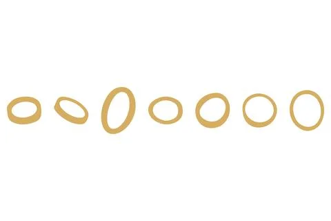 Simple gold bracelet design set Stock Illustration