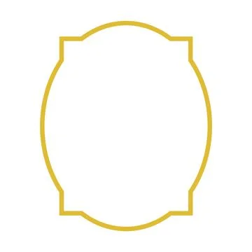 Simple Gold Classic Frame Border Stock Illustration