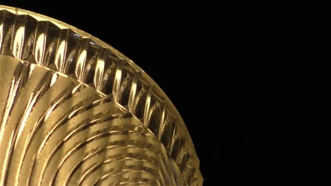 Simple Gold Lamp Stock Footage 71763079