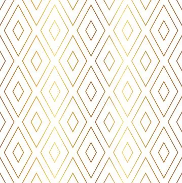 Simple Gold Rhombus Pattern on White Background Illustrazione stock
