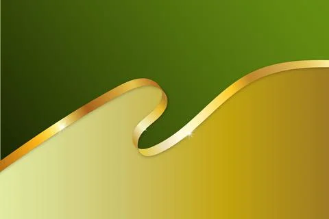 Simple gold ribbon background Stock Illustration