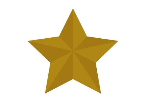 Simple gold star Stock Illustration