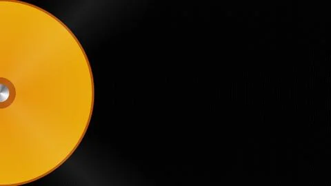 Simple gold vinyl with two side light background Stock Illustration