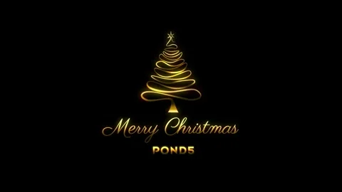 Simple Golden Christmas Logo &amp; Title Stock After Effects