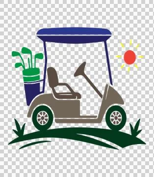 Simple Golfcart silhouette design vector style with a white background 스톡 일러스트