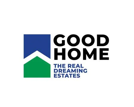 Simple Good Home Estates Logo Stock Illustration