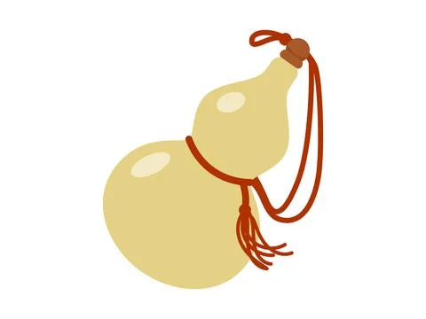 Simple gourd illustration. Colored flat design. Stock-Illustration