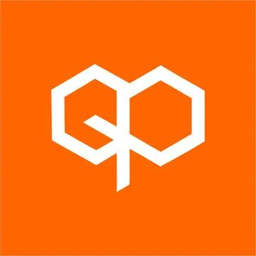Simple GP, GTP, qp, qtp initials company logo Stock Illustration