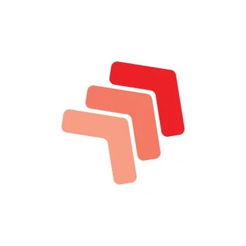 Simple gradient arrows up logo vector Stock Illustration