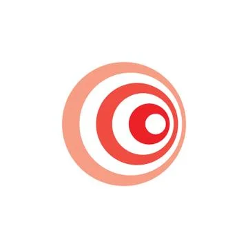 Simple gradient circle stripes abstract logo Stock Illustration