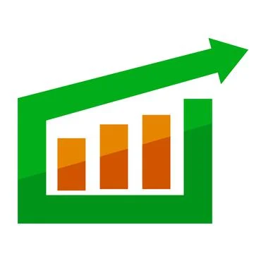 Simple gradient Color Rectangle, arrow and Symbol Logo Business or investment 스톡 일러스트