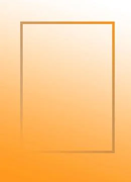 Simple Gradient Empty Frame With Orange Gradient Background. Stock Illustration