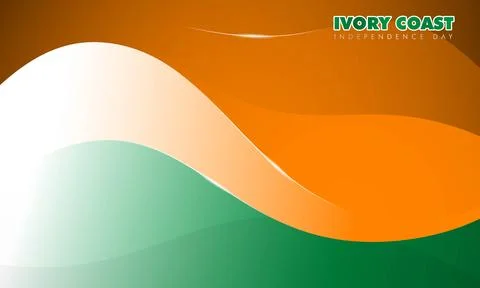 Simple gradient in orange white and green with simple shining line design Stock Illustration