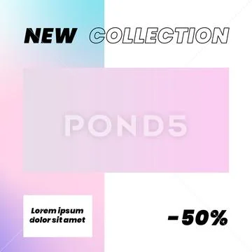 SIMPLE GRADIENT PSD INSTAGRAM FASHION POST TEMPLATE PSD Template