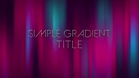 Simple Gradient Title ~ After Effects Template #166155342