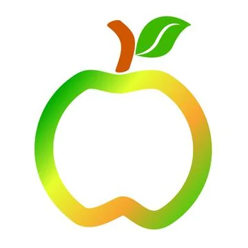 Simple Gradient Vector Symbol for Fruit store, stall or juice restaurant Stock Illustration